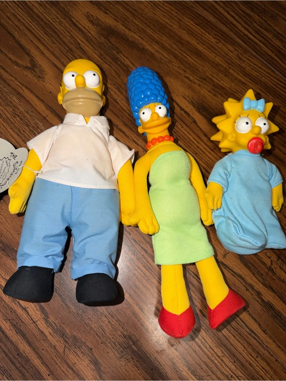 Licensed Yellow Family Plush Toy Set - Homer, Marge & Maggie - Yellow/Blue/Green